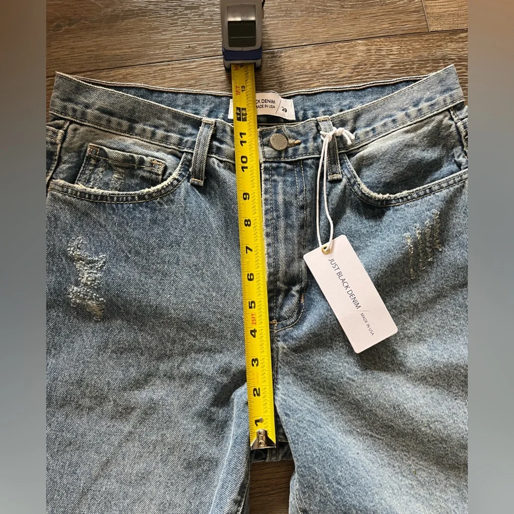 NWT Just Black Denim Straight Relaxed fit medium wash distressed high rise - Picture 10 of 11